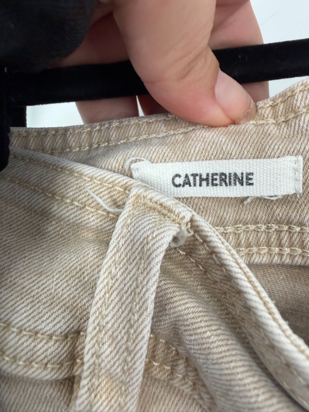 Mango MNG Catherin High Rise Culotte Jeans Khaki - Picture 7 of 11
